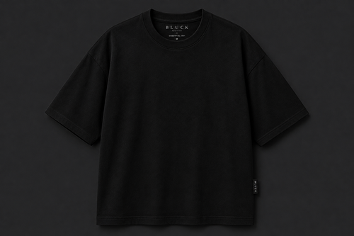 BLUCK Essential 001 Oversized Black T-Shirt — 280 GSM